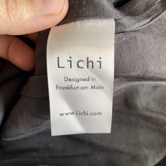 Lichi Asymmetric mini wrap skirt Size Large Grey - Picture 11 of 13
